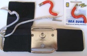 This is how it is being packaged with a velcro cover for the lanyard and an eye for the lanyard to pass through.